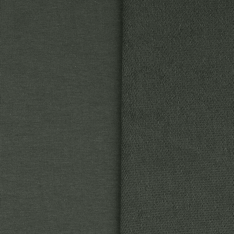 Mørk Khaki - French Terry