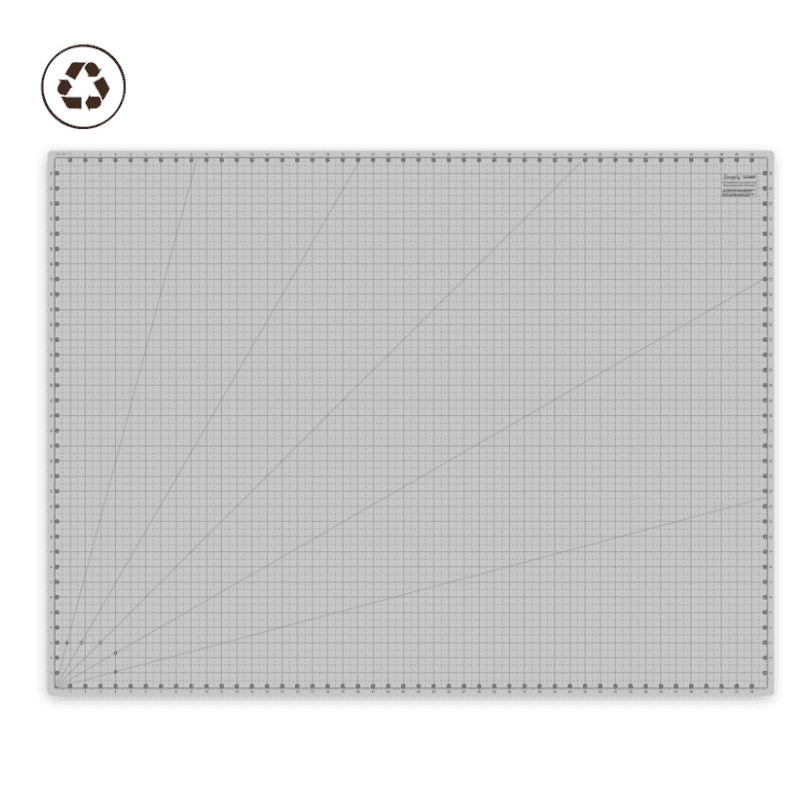 Resirkulert PVC Skjærematte Lilla/Grå - 120x90 cm