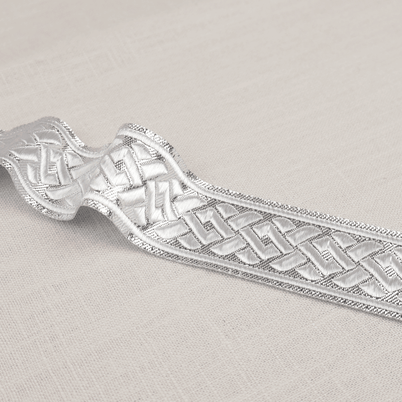 Flette Sølv – Pyntebånd 33 mm