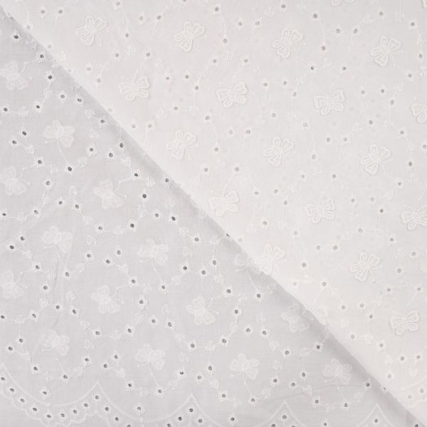 Sommerfugl - Brodert Bomull