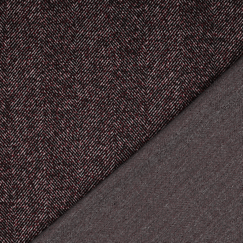 Bordeaux Herringbone - Jaqcuard