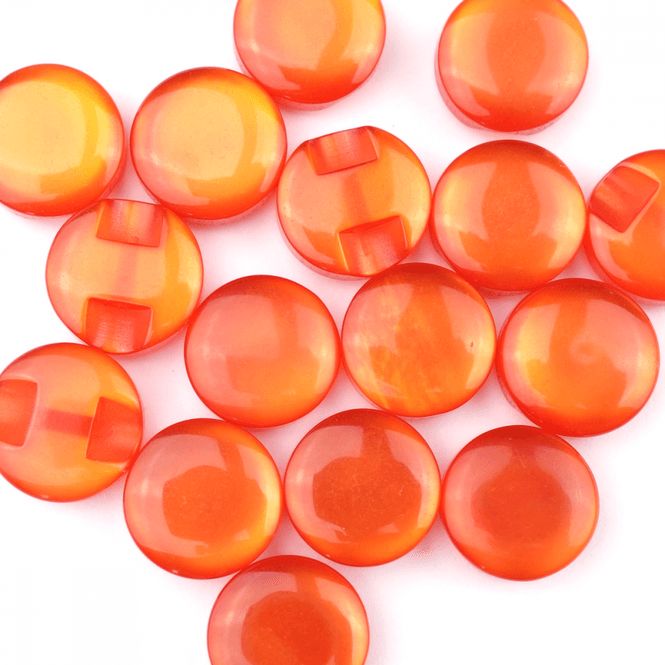 Hovedbilde Candy Orange - 11 mm Resin Knapp