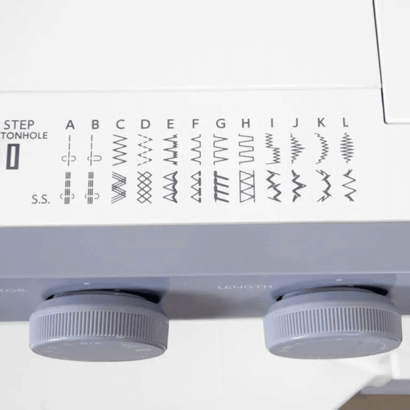 Janome 1522 Blue Grey m/Trykkfotpakke og bøttehattmønster