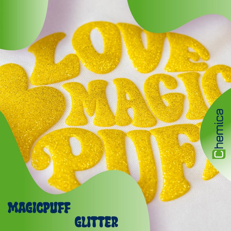 HTV Glitter Puff Gold 50x30cm