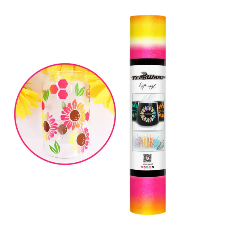Rainbow Stripes Dekorvinyl - Sunrise 30x30cm