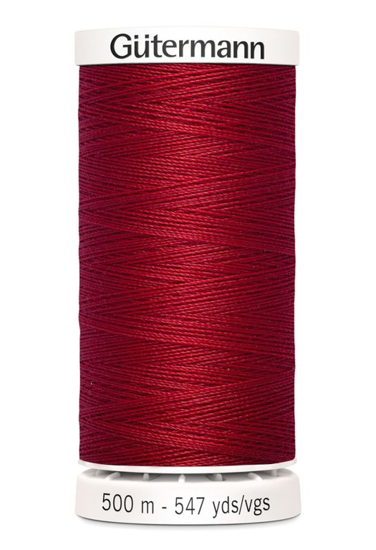 Mørk Rød 46 - Polyester Sytråd 500 m