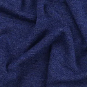 Hovedbilde Jeansbl&aring; Melert - Interlock Merinoull