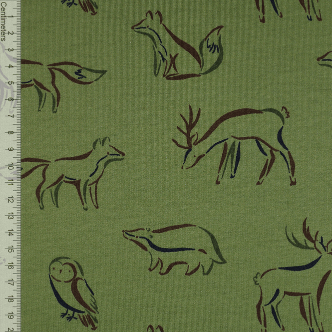 Hovedbilde Forest Animals Green - Isoli