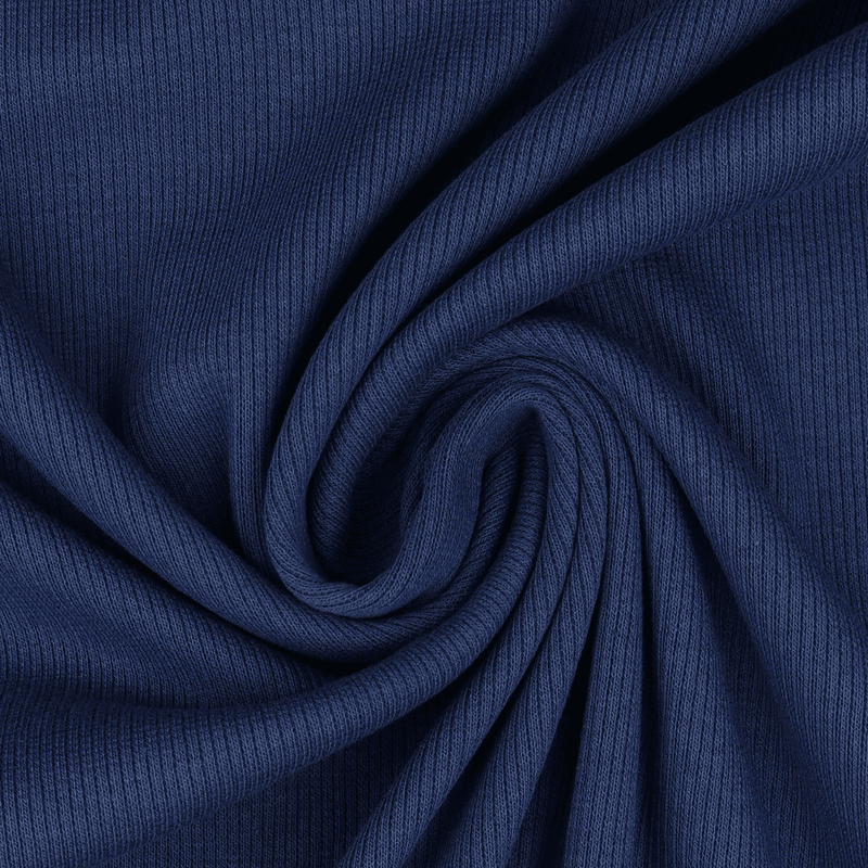 Jeansblå - Ribbjersey