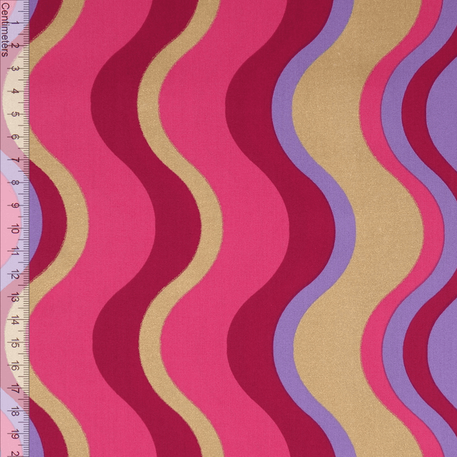 Hovedbilde Waves Gold/Pink - Fast Bomull