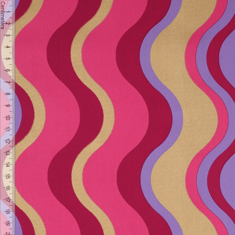 Waves Gold/Pink - Fast Bomull