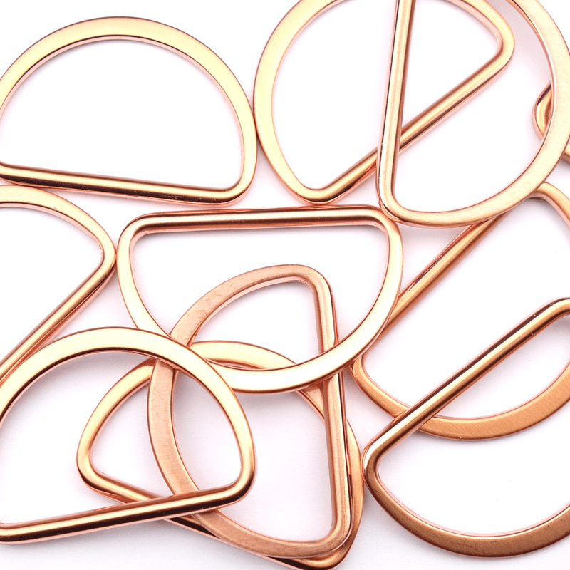 Kobber - D-ring 40 mm