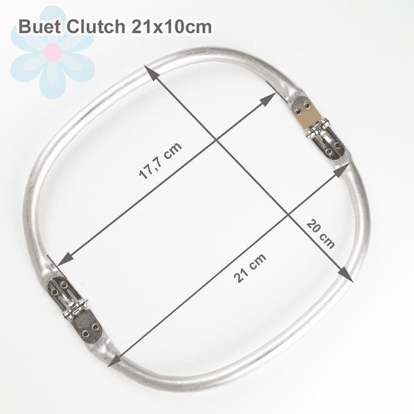 Buet Veskeramme til clutch 21x10cm