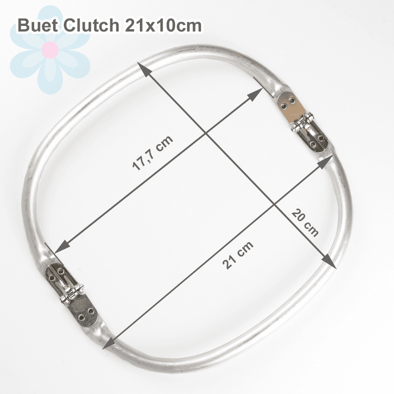 Buet Veskeramme til clutch 21x10cm