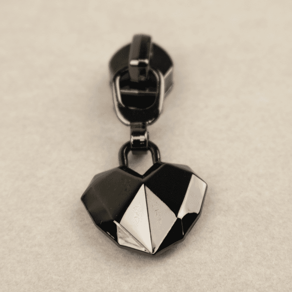 Geometric Heart Gunmetal Glider #5