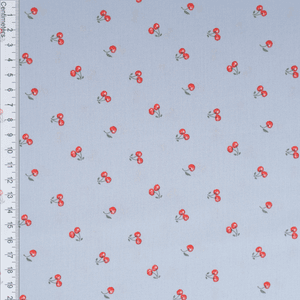 Hovedbilde Mini Cherries Blue - Fast Bomull