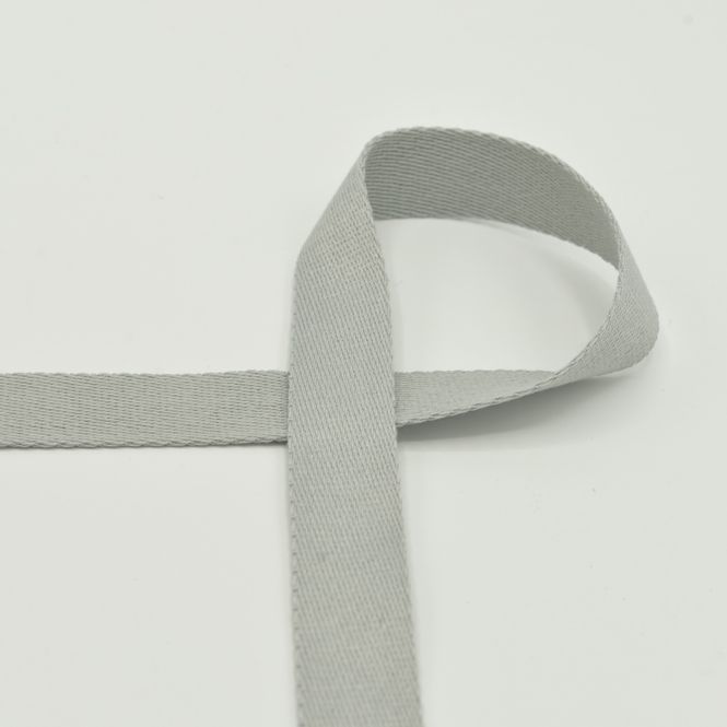 Hovedbilde Silver - Vevd Bånd Bomull 25 mm (610)