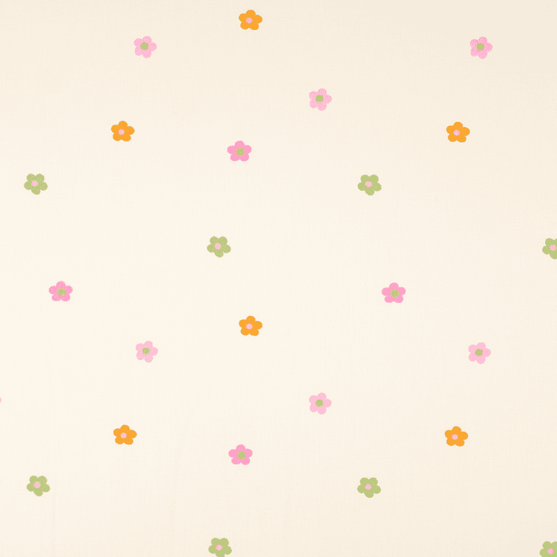 Flower Sprinkle Ecru - Fast Bomull