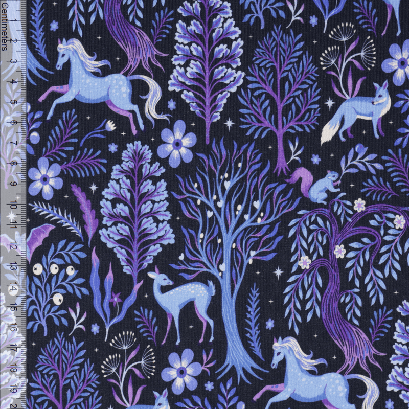 Mystic Woods Blue - French Terry