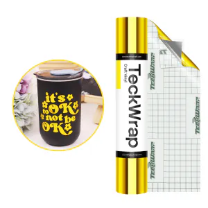 Hovedbilde Bubble Free Mirror Chrome Dekorvinyl - Gold 30x30cm