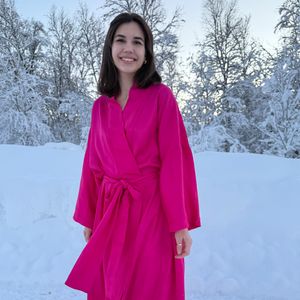 Hovedbilde M&oslash;rk Rosa - Viskosesateng