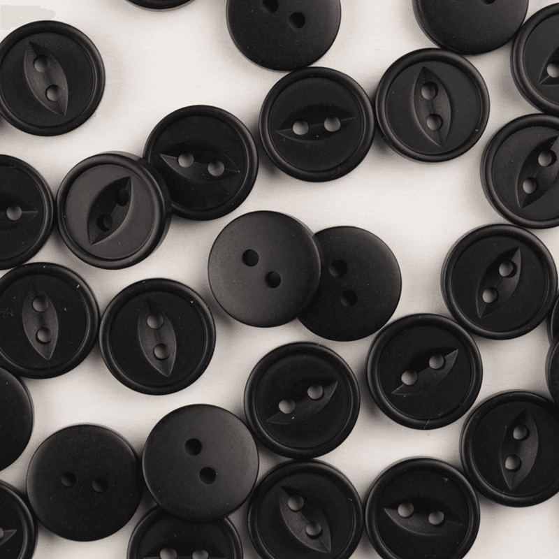 Sintra Sort - 11 mm Resin Knapp