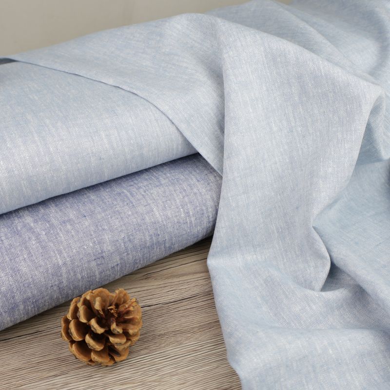 Mørk Blå - Melert Linen Blend