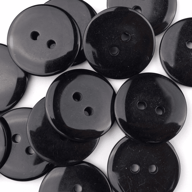 Hovedbilde Basic Sort - 20 mm Resin Knapp