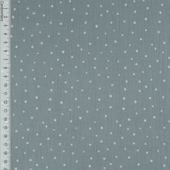 Hovedbilde Dots Støvblå - Musselin
