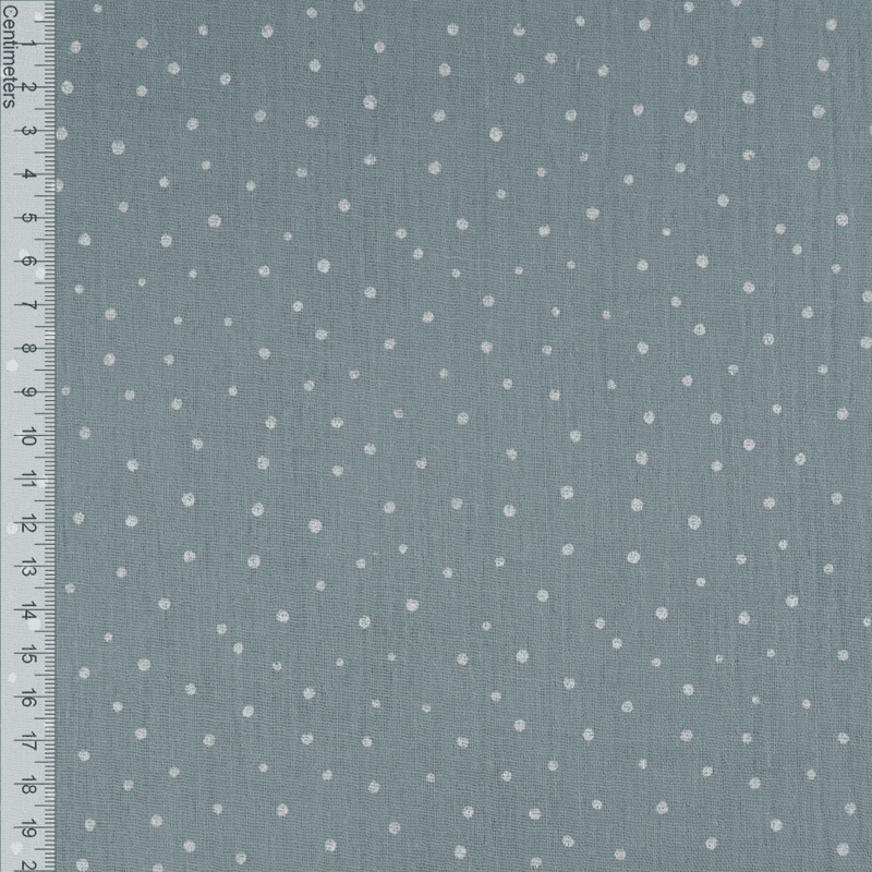 Dots Støvblå - Musselin