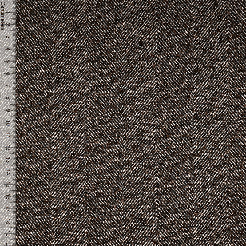 Brun Herringbone - Jaqcuard