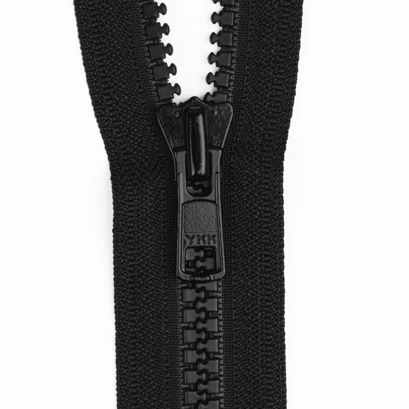 Sort - Vislon Delbar Glidelås (8 mm) - 70 cm