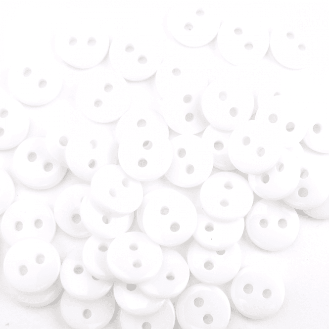 Hovedbilde Basic Hvit - 9 mm Resin Knapp