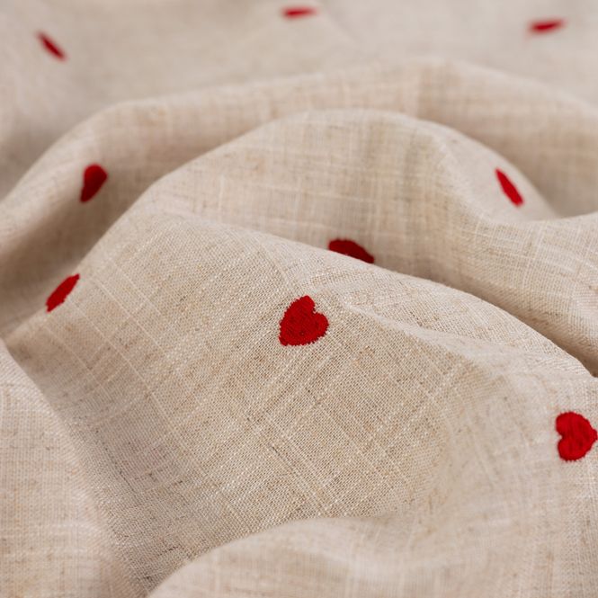 Hovedbilde Nature Hearts - Brodert Viskose/Lin