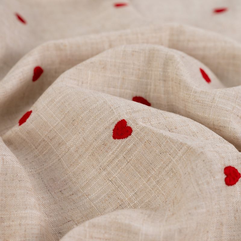 Nature Hearts - Brodert Viskose/Lin