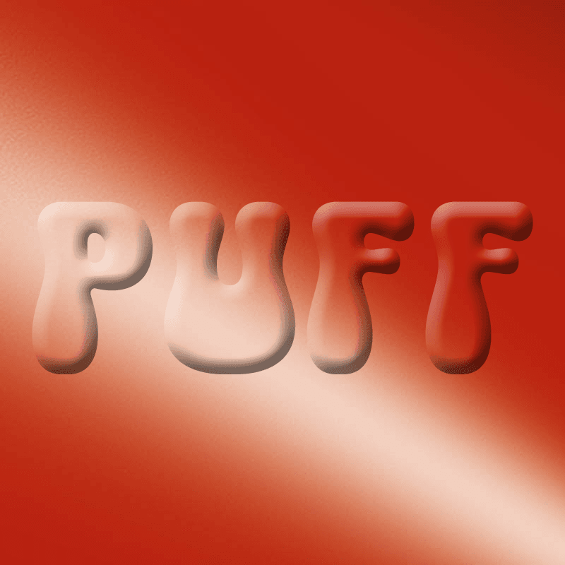 HTV Puff Metallic Rød 50x30cm