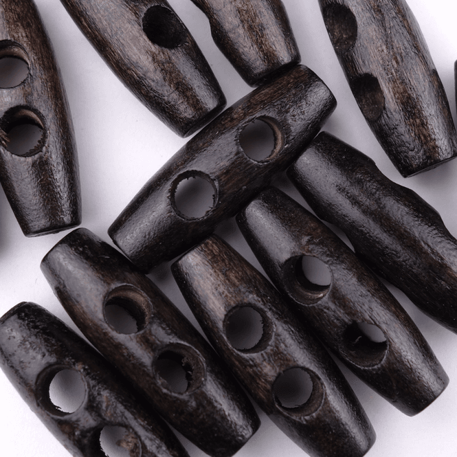 Hovedbilde Duffelcoat Mørk Brun - 30 mm Tre Knapp