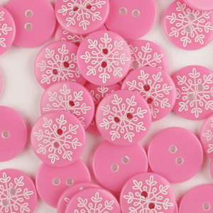 Hovedbilde Sn&oslash;krystall Rosa - 15 mm Plast Knapp