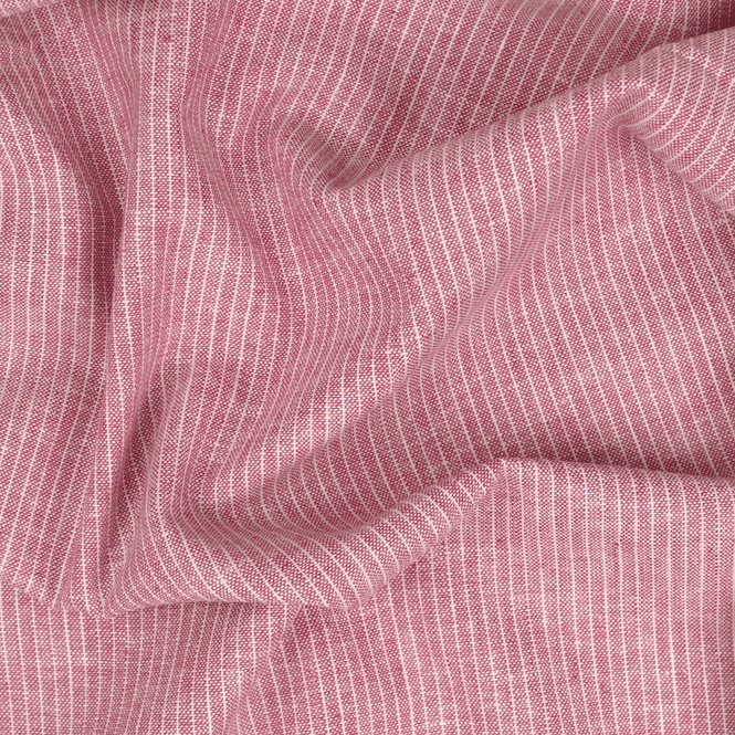 Hovedbilde Pinstripe Mørk Rosa - Lin/Bomull