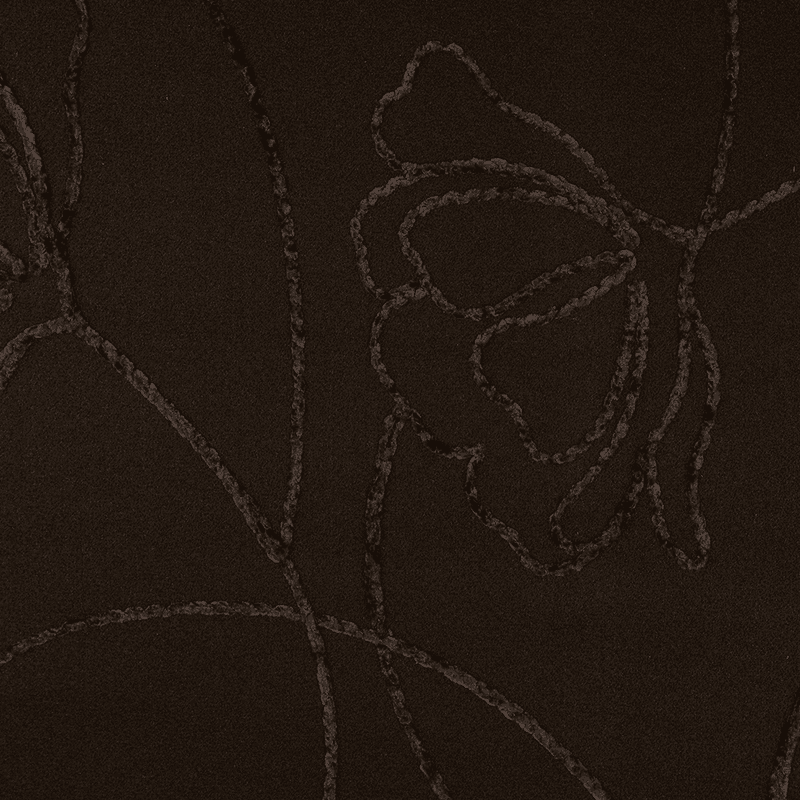 Flower Mokka - Brodert Jakkestoff