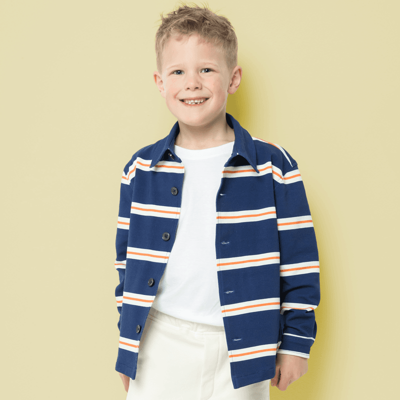 Navy Stripe - French Terry (Qjutie)