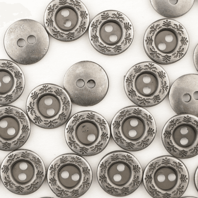 Hovedbilde Retro Flower - 12,5 mm Metall Knapp