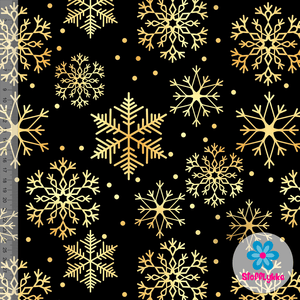 Hovedbilde Snowflake Black/Gold - French Terry